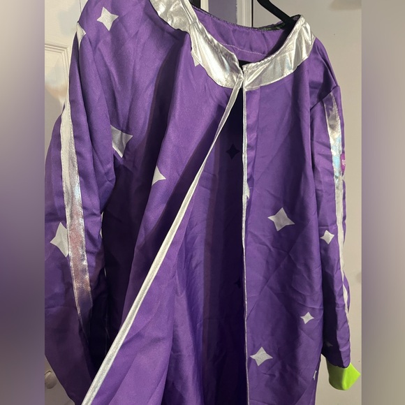 TIPSEY ELVES PURPLE CAPE W STARS HALLOWEEN COSTUME NEW - Picture 2 of 7